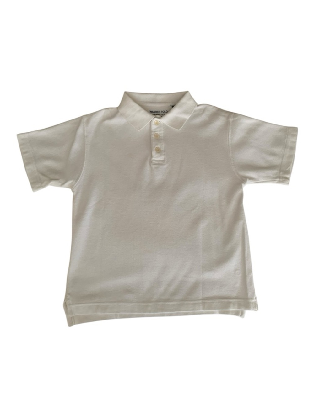 Vintage Cherokee Boys Polo Shirt Size Small White Cotton Short Sleeve Top
